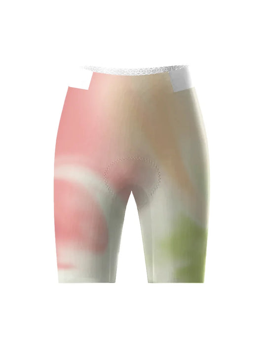 ROCKBROS Women's Pastel Flow All-Weather Watercolor Pro Bib Shorts