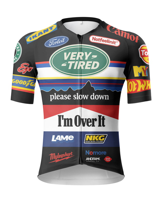 ROCKBROS Men's "Very Tired" Satirical Parody Pro Aero Jersey