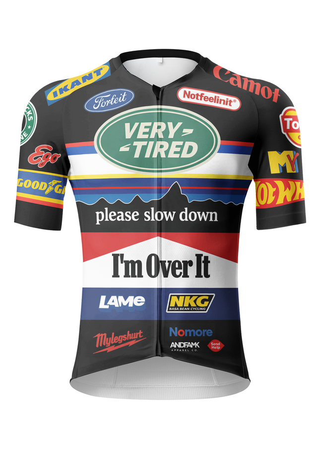 ROCKBROS Men's "Very Tired" Satirical Parody Pro Aero Jersey