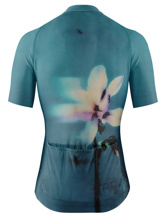 RockBros Women's "Midnight Bloom" Ethereal Floral Art Cycling Jersey