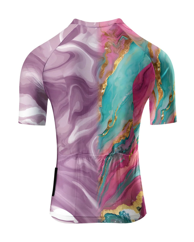 ROCKBROS Women's Gilded Marble Asymmetrical Art Pro Jersey