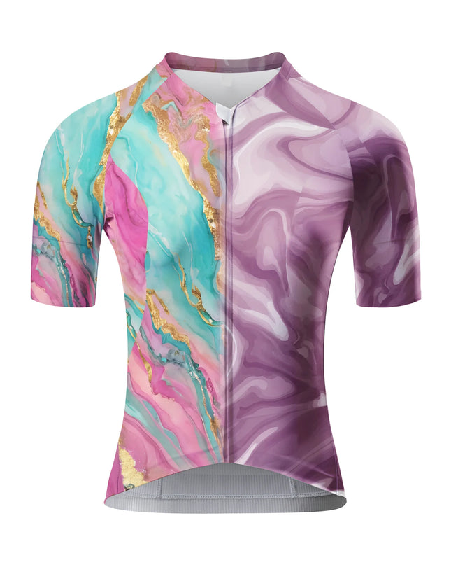 ROCKBROS Women's Gilded Marble Asymmetrical Art Pro Jersey