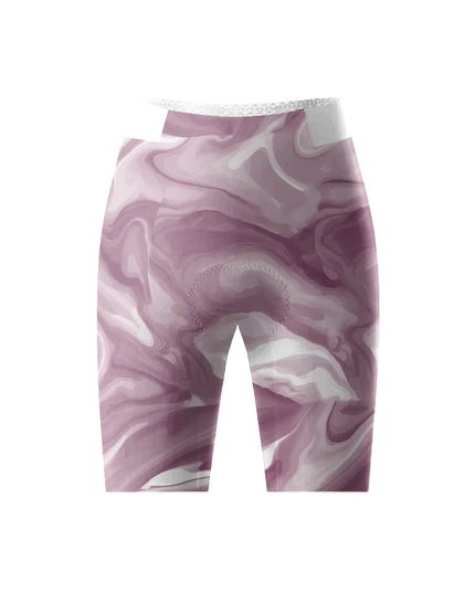 ROCKBROS Women's Lavender Flow All-Weather Fluid Art Bib Shorts