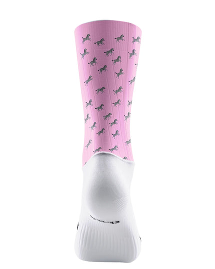 ROCKBROS Pink Prancing Zebra Performance Socks