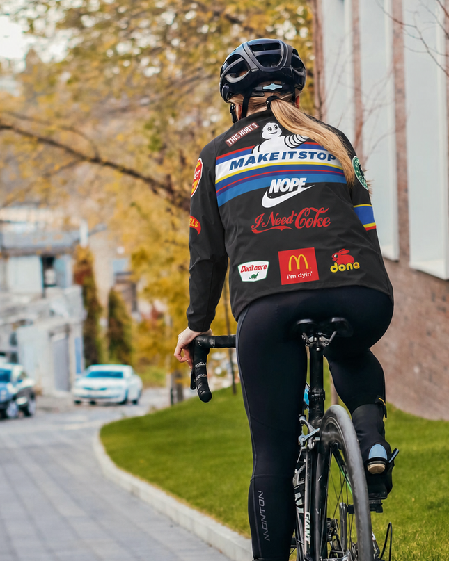 Painfully Sponsored Parody Badge Pro Aero Windbreaker Jacket