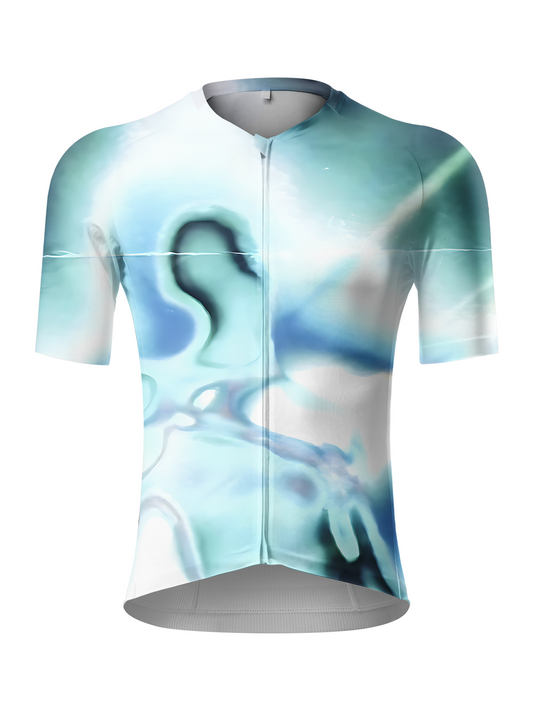 RockBros Men's "Deep Sea Ether" Kinetic Liquid Art Cycling Jersey
