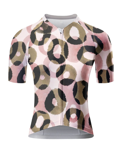 ROCKBROS Women's Pink Panthera Artistic Leopard Pro Jersey
