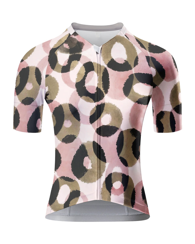 ROCKBROS Women's Pink Panthera Artistic Leopard Pro Jersey