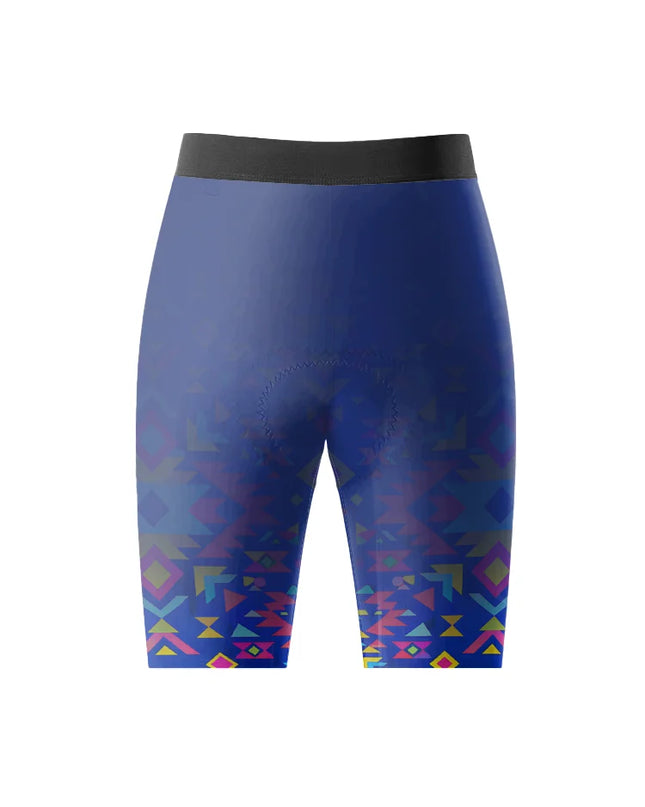 ROCKBROS Women's Southwest Mosaic Tribal Cycling Shorts - Electric Geometric Style