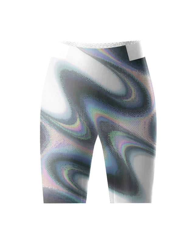 ROCKBROS Women's Iridescent Ripple All-Weather Op-Art Pro Bib Shorts
