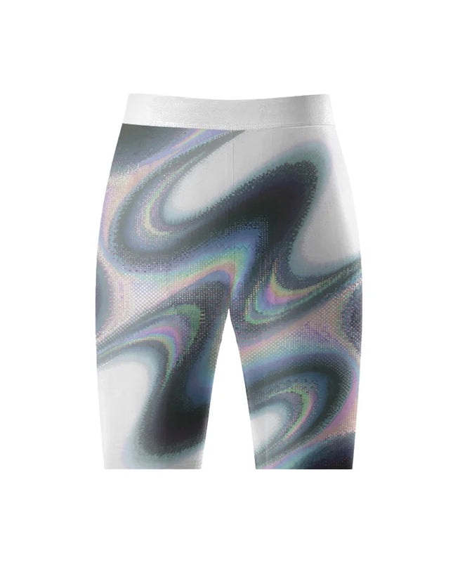 ROCKBROS Women's Iridescent Ripple All-Weather Op-Art Pro Bib Shorts