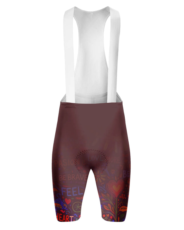 ROCKBROS Women's "Soul Rider" Burgundy Graffiti Cycling Shorts