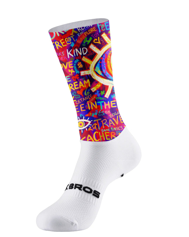 ROCKBROS Women's "Soul Rider" Burgundy Graffiti Cycling Shorts