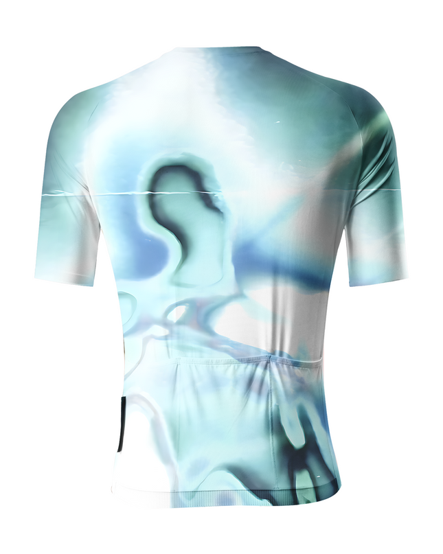 RockBros Men's "Deep Sea Ether" Kinetic Liquid Art Cycling Jersey