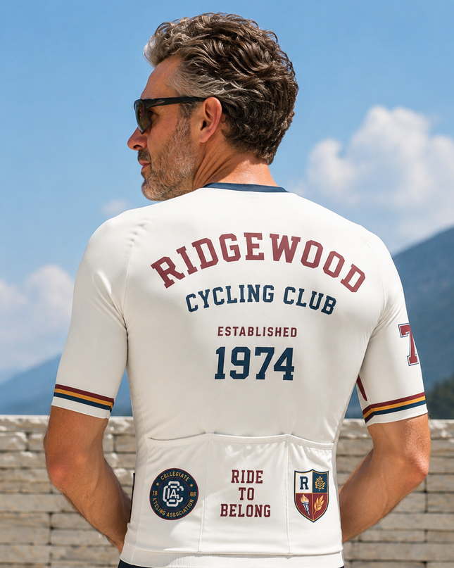 ROCKBROS Men's Ridgewood 1974 Retro Striped Cycling Jersey