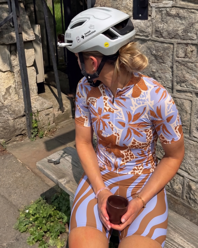 ROCKBROS Women's Retro-Elegant Lily Short-Sleeve Cycling Set