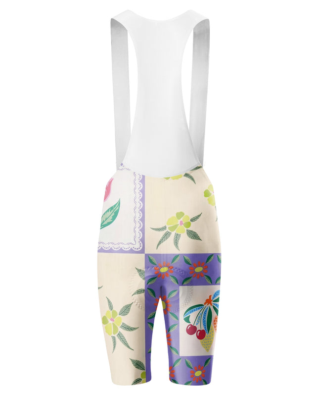 ROCKBROS Women's Vintage Fruit & Floral Patchwork Short Sleeve Cycling Set