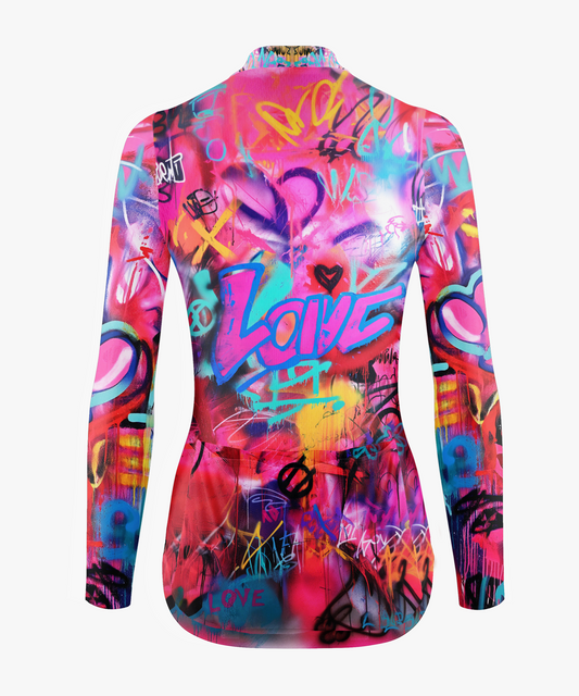 Women's Graffiti Art Style "LOVE" Cycling Jersey