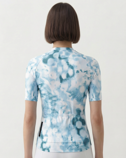 RockBros Women's "Cloud Drift" Abstract Sky-Print Aero Cycling Jersey