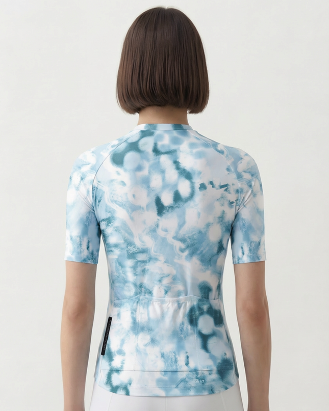 RockBros Women's "Cloud Drift" Abstract Sky-Print Aero Cycling Jersey