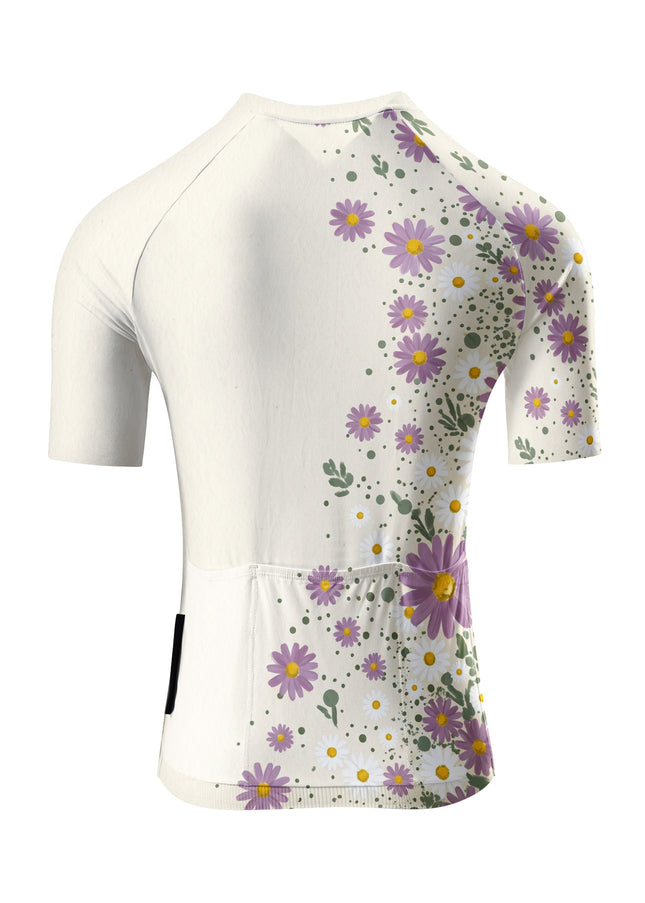 ROCKBROS Women's Purple Floral Cascading Short Sleeve Cycling Set