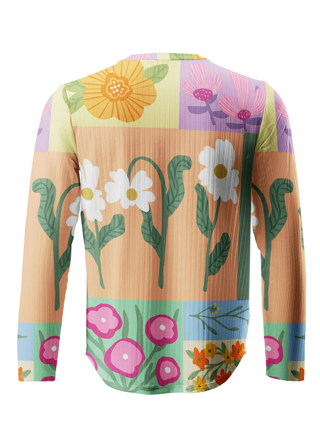 ROCKBROS Romantic Abstract Floral Artistic Long Sleeve Cycling Sweatshirt