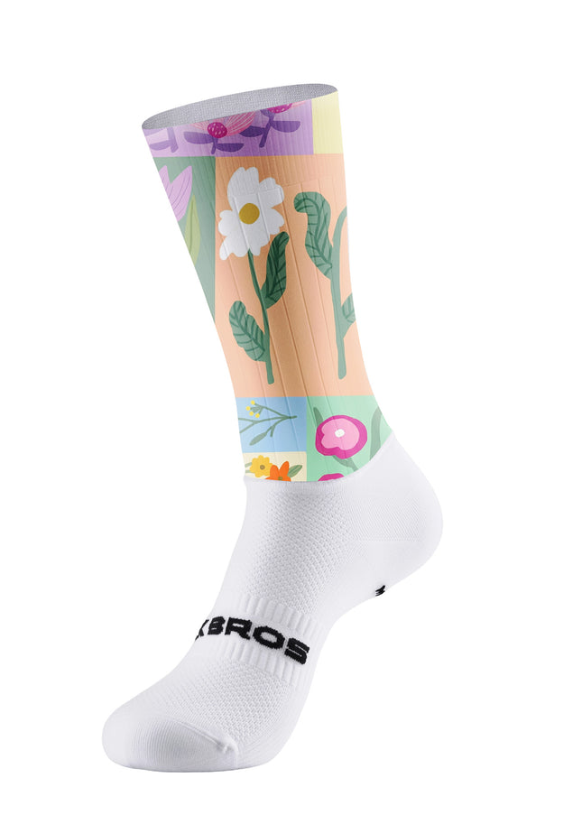 ROCKBROS Color Block Floral Print Socks