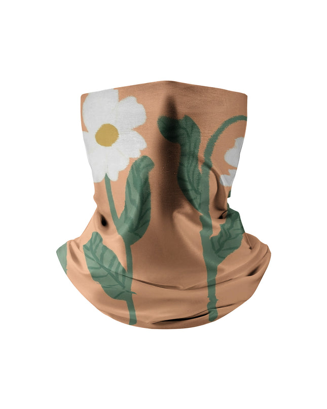 ROCKBROS Pop-Art Daisy Vibrant Orange Face Mask