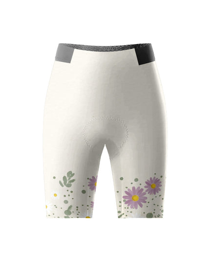 ROCKBROS Women Fresh Daisy Floral Print Padded Cycling Shorts