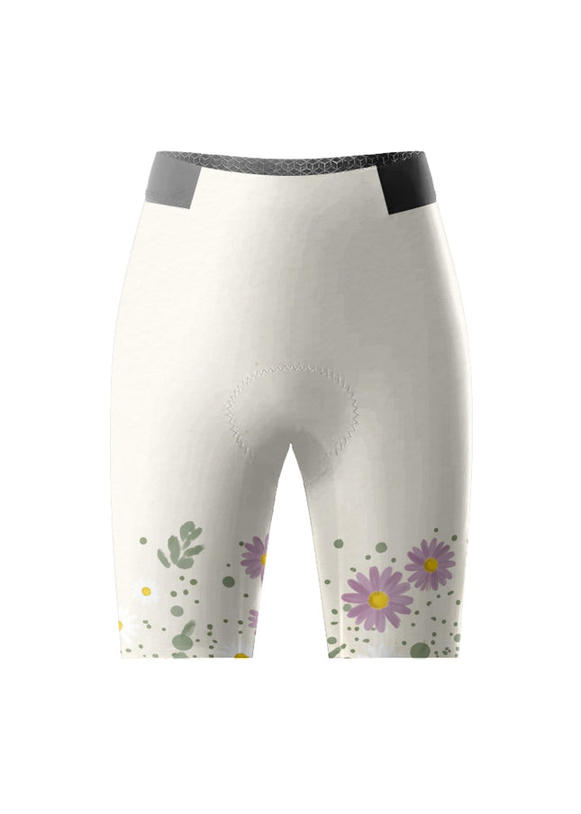 ROCKBROS Women Fresh Daisy Floral Print Padded Cycling Shorts