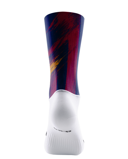 ROCKBROS Abstract Striped Graphic Navy Burgundy Cycling Socks