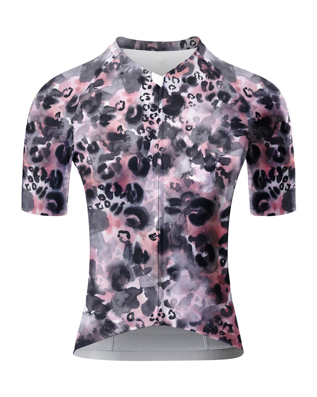 ROCKBROS Women Watercolor Pink Leopard Cycling Set