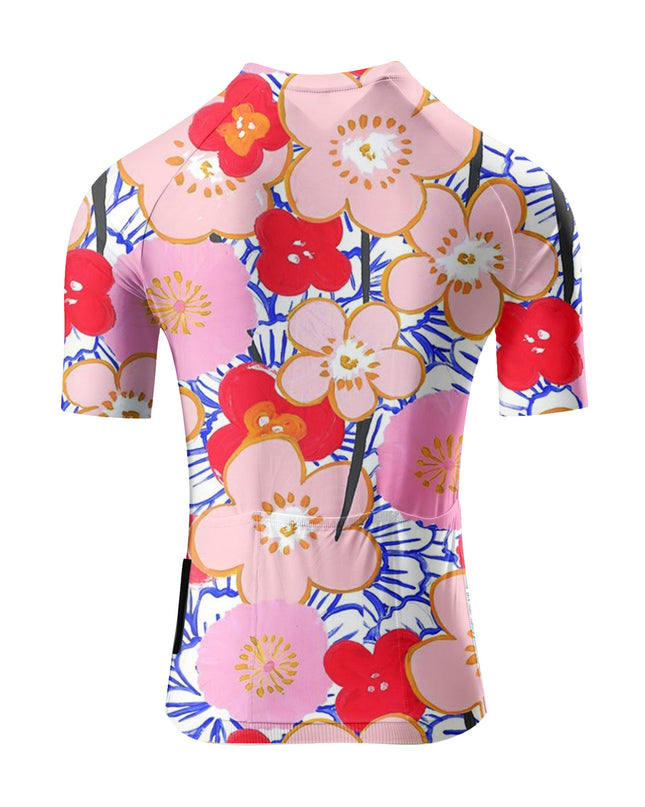 ROCKBROS Women's Artistic Hand-Painted Floral Short Sleeve Cycling Set