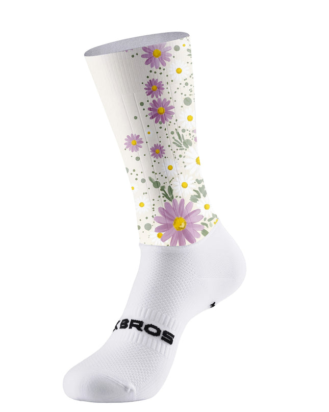 ROCKBROS Women's Purple Daisy Performance Cycling Socks