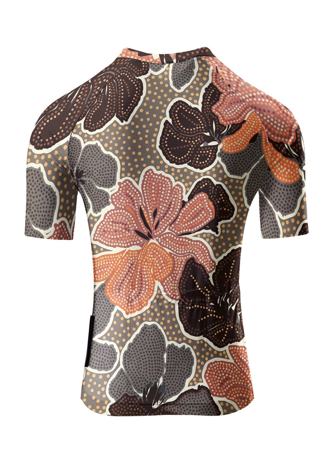 ROCKBROS Women Vintage Floral Print Short Sleeve Cycling Set