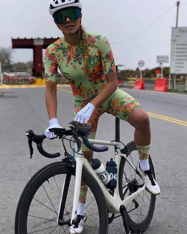 ROCKBROS Women's Impressionist Meadow Artistic Cycling Jersey