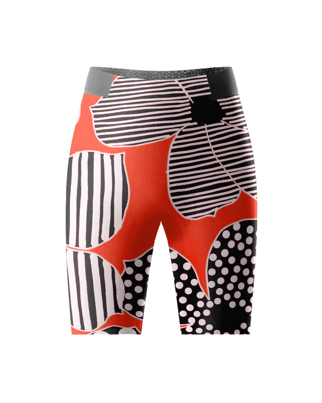 ROCKBROS Women's Pop Art Floral Striped Short Sleeve Cycling Set