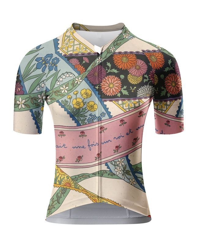 ROCKBROS Women's Vintage Patchwork Floral Cycling Jersey