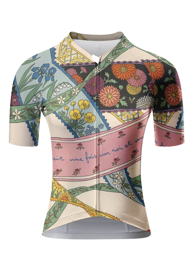 ROCKBROS Women's Vintage Patchwork Floral Cycling Jersey