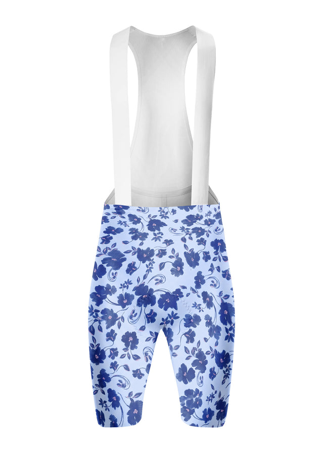 ROCKBROS Women's Vintage Blue Floral Cycling Bibs