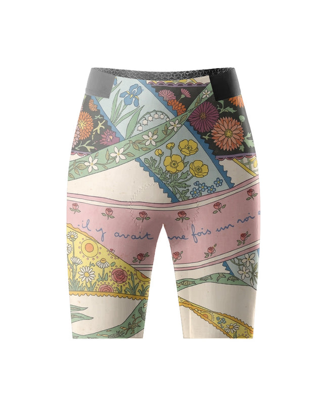 ROCKBROS Women's Vintage Patchwork Floral Cycling Shorts