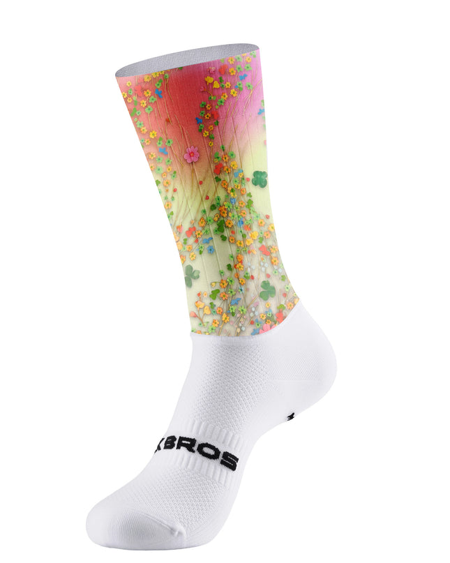 ROCKBROS Women's Gradient Wildflower Print Short Sleeve Cycling Set