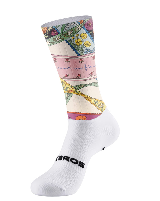 ROCKBROS Vintage French Floral Patchwork Professional Socks