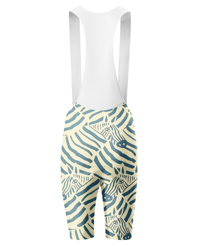 ROCKBROS Women's Hand-drawn Zebra Stripe Padded Bib Cycling Bibs