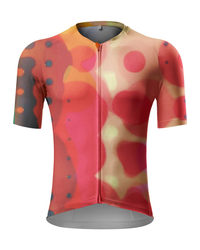 ROCKBROS Men's Abstract Aurora Flow Performance Cycling Jersey
