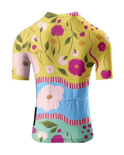 ROCKBROS Women's Vibrant Floral Short Sleeve Cycling Set