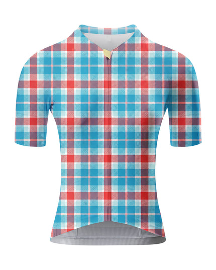 ROCKBROS Women's British Retro Plaid Cycling Jersey