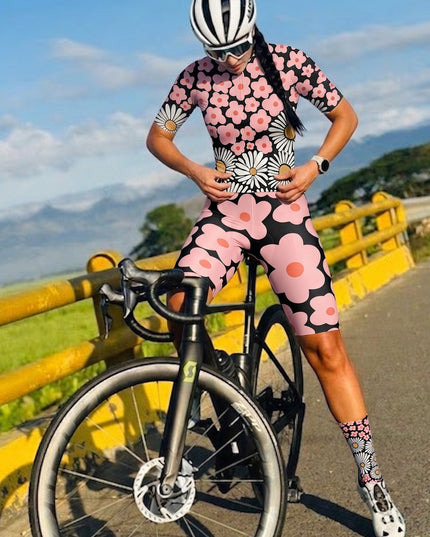 ROCKBROS Women Floral Long Sleeve Cycling Jersey