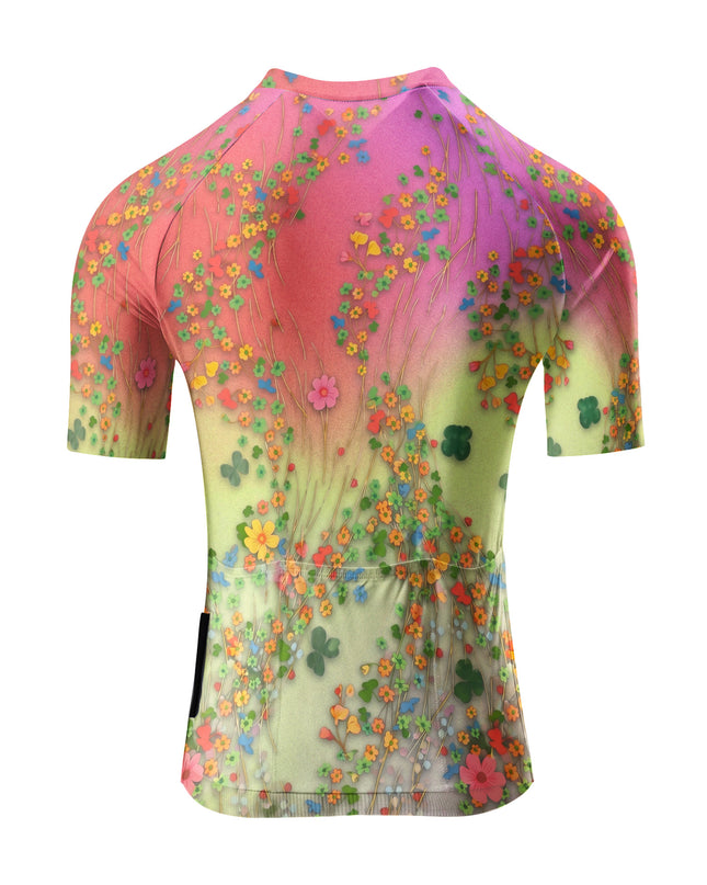ROCKBROS Women's Gradient Wildflower Print Short Sleeve Cycling Set