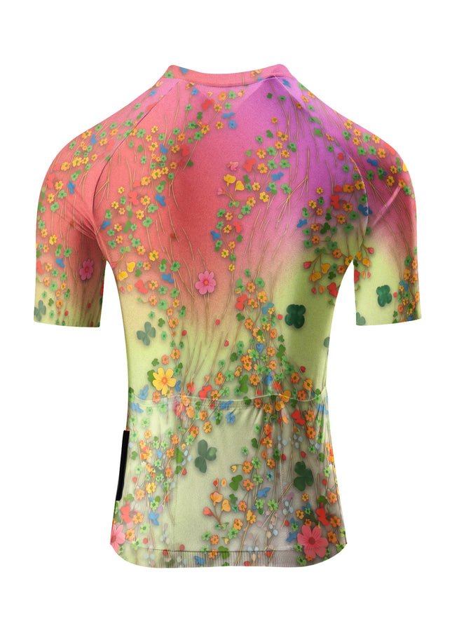 ROCKBROS Women's Gradient Wildflower Print Short Sleeve Cycling Set